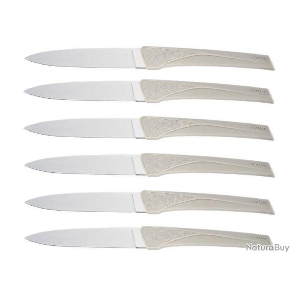 BOITE 6 COUTEAUX TABLE KIANA FICELLE