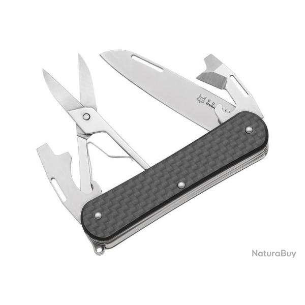 COUTEAU MUTIFONCTIONS FOX VULPIS VP130 4P FIBRE DE CARBONE