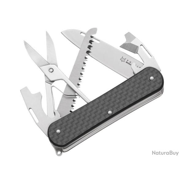 COUTEAU MUTIFONCTIONS FOX VULPIS VP130 5P FIBRE DE CARBONE