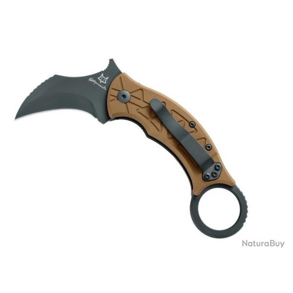 COUTEAU FOX KARAMBIT TRIBAL K TITANIUM BRONZE PVD