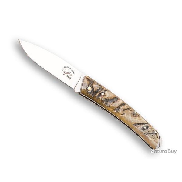 COUTEAU SALAMANDRA CORNE BRUTE 9CM INOX