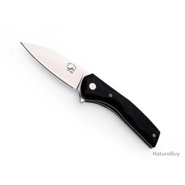 COUTEAU SALAMANDRA G10 NOIR 11CM INOX + CLIP