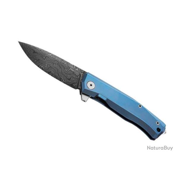 COUTEAU LIONSTEEL MYTO TITANIUM BLEU DAMAS