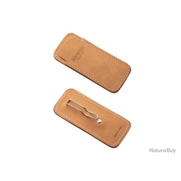 ETUI CUIR MARRON CLAIR LIONSTEEL