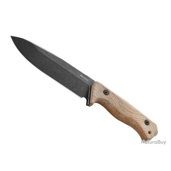 POIGNARD LIONSTEEL T6 MICARTA NATUREL BLACKWASH