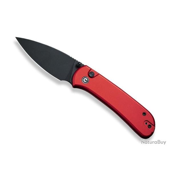 COUTEAU CIVIVI QUBIT ALUMINIUM ROUGE BLACKWASH