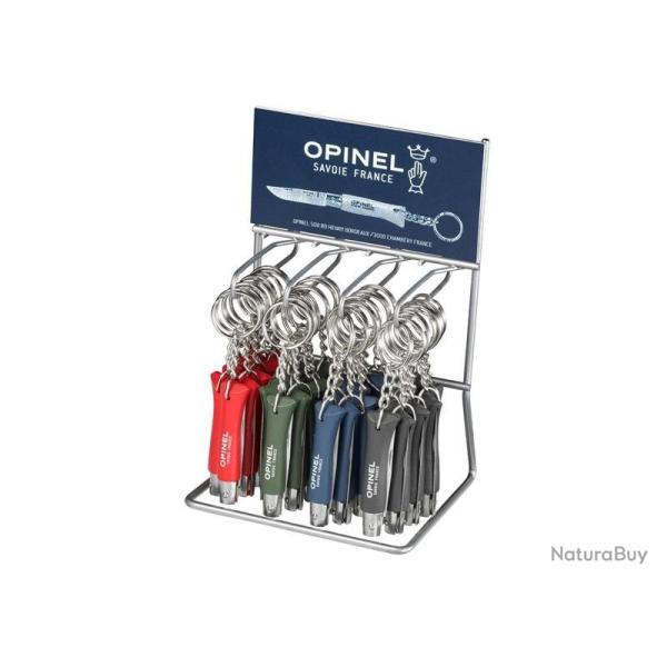 PRESENTOIR 36 PORTE-CLES OPINEL N.4 ASSORTIS INOX