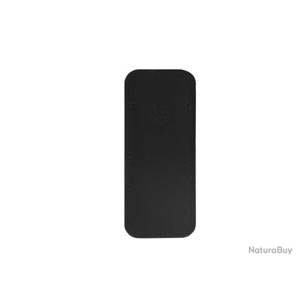 POCHETTE VISITE CUIR NOIR 10/11CM