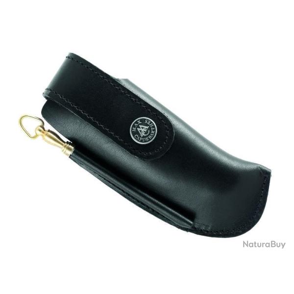 ETUI CHASSE CUIR NOIR 12CM + FUSIL