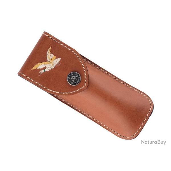 ETUI RANDONNEUR CUIR FAUVE 12CM CANARD