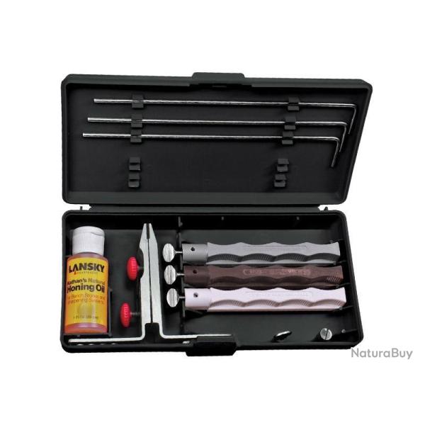 KIT D'AIGUISAGE LANSKY NATURAL ARKANSAS 3 PIERRES