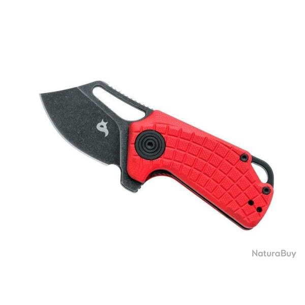 COUTEAU BLACK FOX PUCK G10 ROUGE BLACKWASH