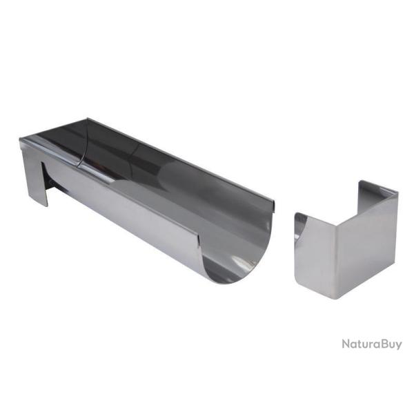 GOUTTIERE RONDE INOX 30 X 4 X 4CM