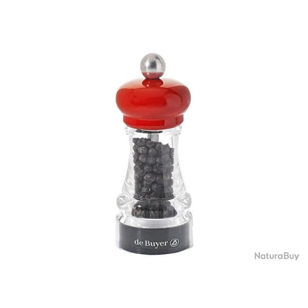 MOULIN A EPICES DE BUYER HIP-HOP 11CM ACRYLIQUE/ROUGE
