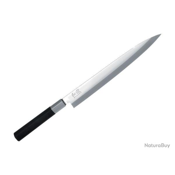 COUTEAU YANAGIBA KAI 24CM WASABI BLACK INOX