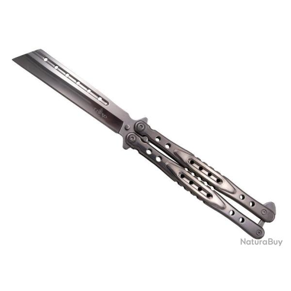 COUTEAU PAPILLON THIRD 12CM TOUT INOX CHROME