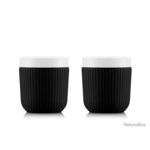 SET 2 MUGS BODUM DOURO NOIR 20 CL