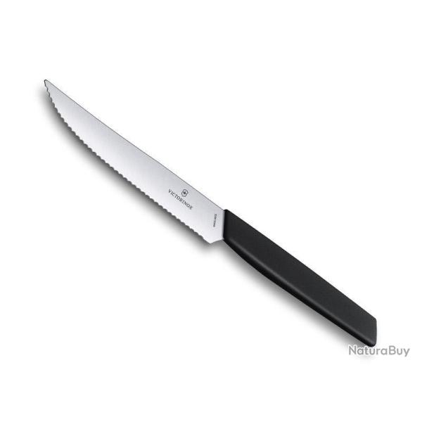 COUTEAU STEAK VICTORINOX SWISS MODERN 12CM NOIR