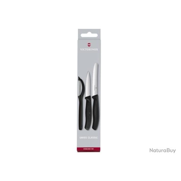 SET 3 PIECES VICTORINOX SWISSCLASSIC NOIR