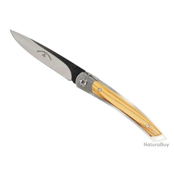 COUTEAU BREIZH KONTELL LINER OLIVIER 11,5CM INOX