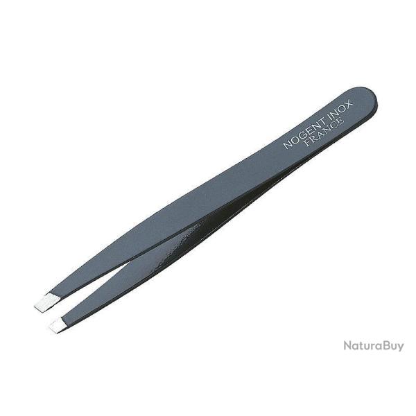PINCE EPILER MORS BIAIS NOIR INOX