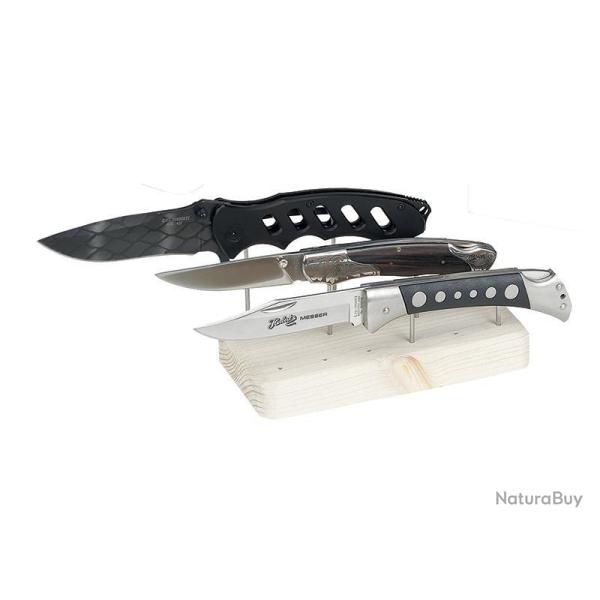 PRESENTOIR A COUTEAUX MODULABLE EN PIN NATUREL