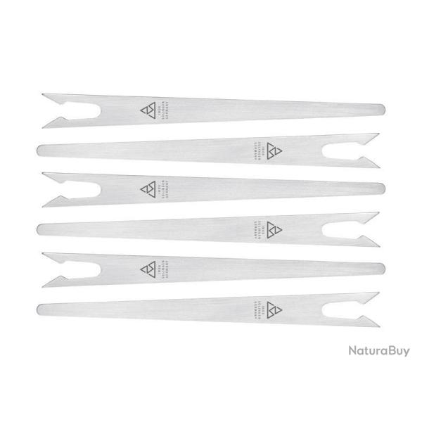 6 FOURCHETTES APERITIF TRIANGLE 11,5CM INOX