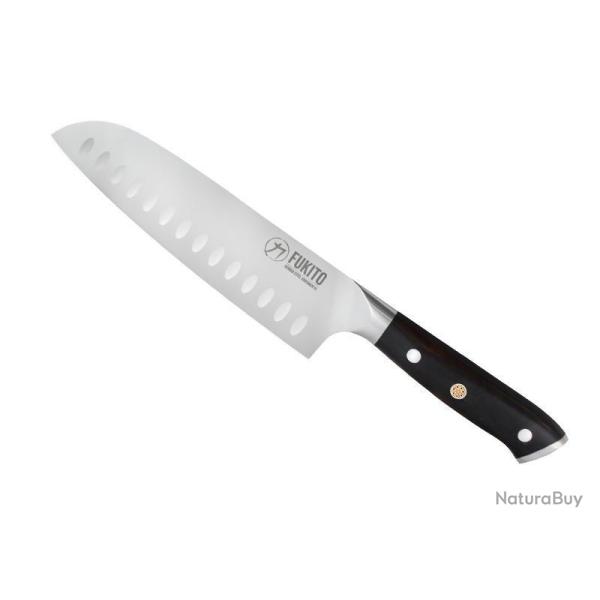 COUTEAU SANTOKU FUKITO 18CM EBENE X50