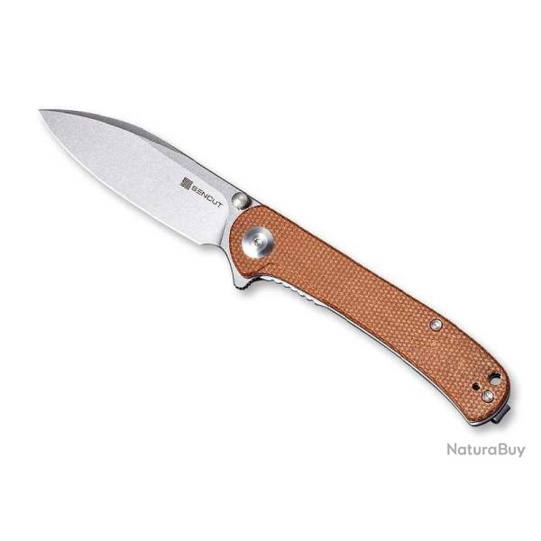 COUTEAU SENCUT SCEPTER MICARTA MARRON STONEWASHED