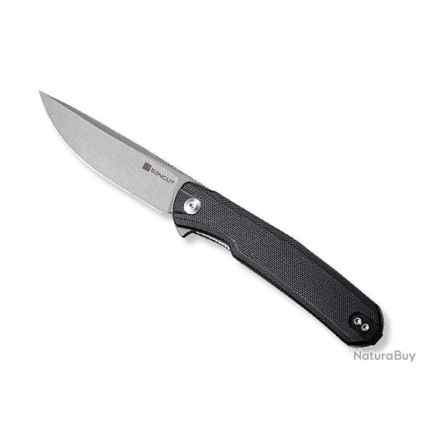 COUTEAU SENCUT SCITUS G10 NOIR STONEWASHED