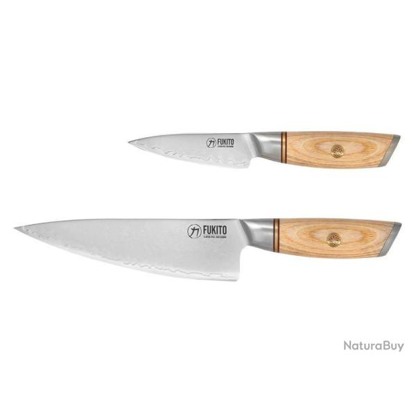 COFFRET 2 COUTEAUX FUKITO PAKKA SAN MAI (CHEF + OFFICE)