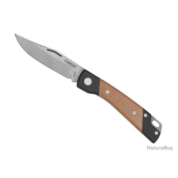 COUTEAU MERCURY MICARTA NATUREL/ALUMINIUM NOIR