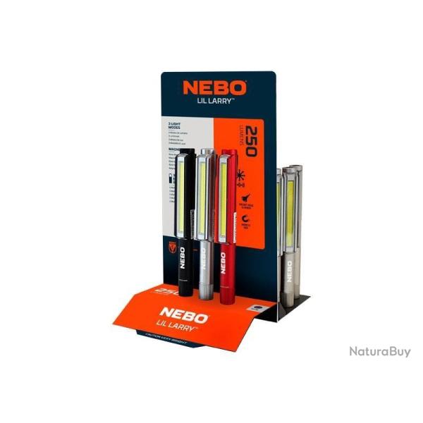 PRESENTOIR DE 18 LAMPES TORCHES NEBO LIL LARRY