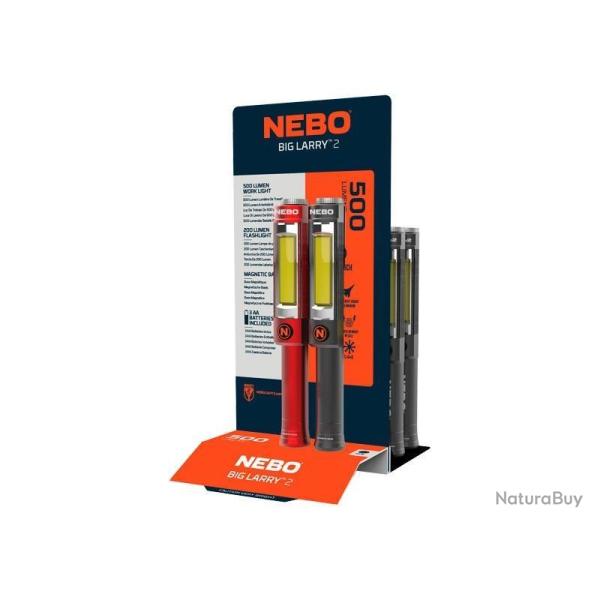 PRESENTOIR DE 14 LAMPES TORCHES NEBO BIG LARRY 2
