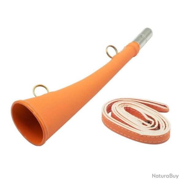 Corne plate fluo Januel de 25 cm avec bretelle