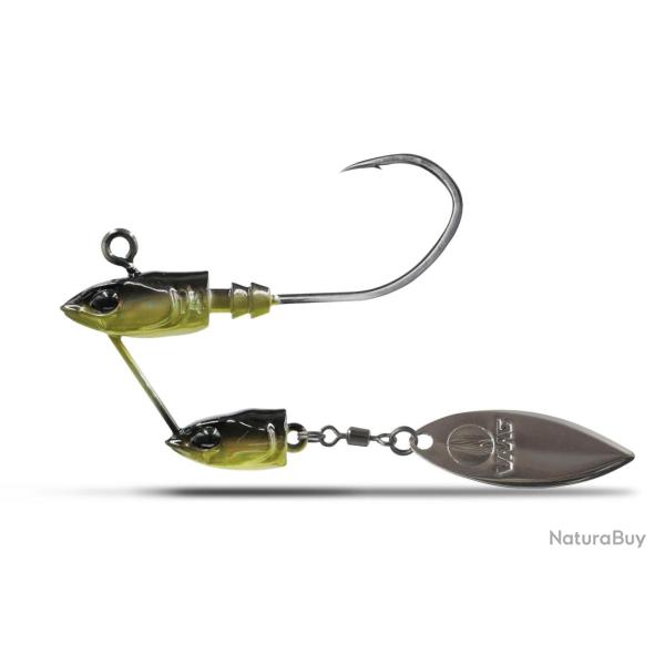 T�te Plomb�e VMC 7156 Twin Jig Green 14g par 2 3/0 Vert