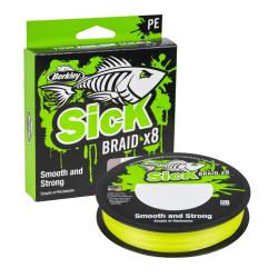 Tresse Berkley Sick Braid Hi-Vis Yellow 300m 300m 0,23mm 23,6kg Hi-Vis Yellow