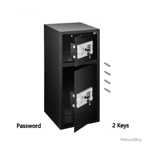 Coffre-Fort Num�rique Double Porte Espace de Stockage S�par� en Acier, Serrure LIVRAISON GRATUITE