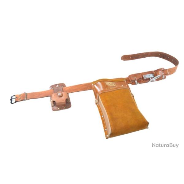 Ceinturon cuir porte outils amricain vintage, annes 1980. ACTION LEATHERCRAFT USA. Ouvrier outils