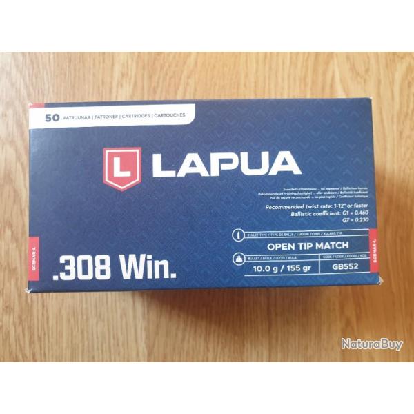 .308 win Lapua otm scenar l 155 gr - boite 50