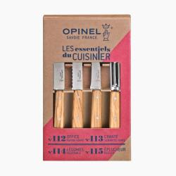 COFFRET 3 COUTEAUX + EPLUCHEUR OPINEL H&Ecirc;TRE
