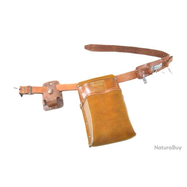 Ceinturon cuir porte outils amricain vintage, annes 1980. ACTION LEATHERCRAFT USA Ouvrier outils B
