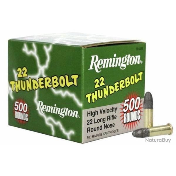 balle REMINGTON CAL.22LR THUNDERBOLT PAR 500 high velocity