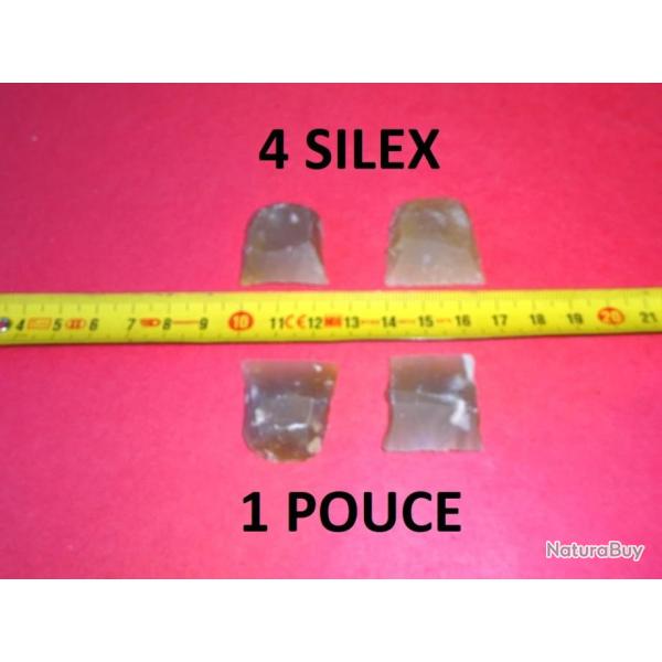 lot de 4 silex blonds en 1 pouce 1" - VENDU PAR JEPERCUTE (D24C1)