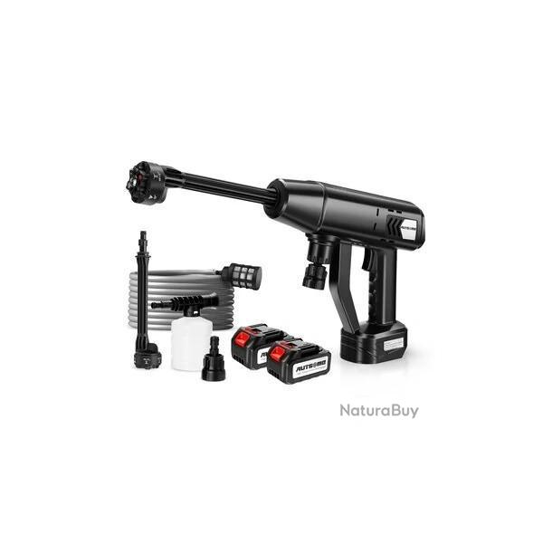 Machine de Nettoyage Haute Pression 6 En 1 sans Fil avec Pulv�risateur d'Eau et 2 Batteries