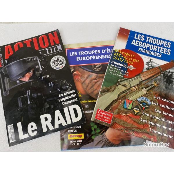 Lot de 3 hors-s�rie sur des troupes d'�lite