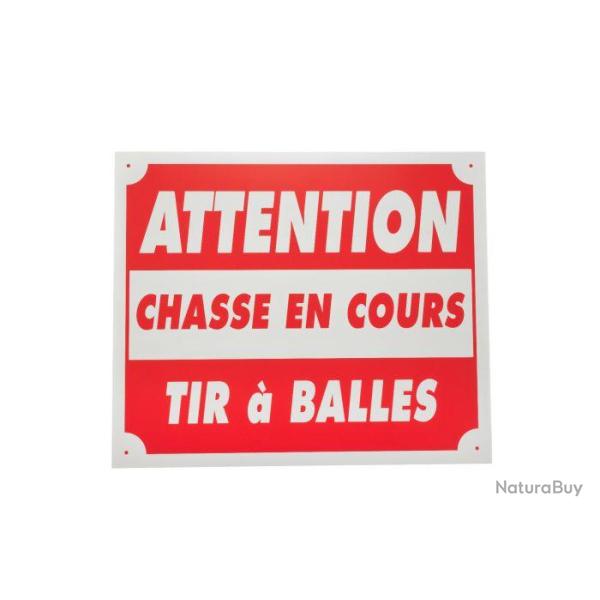 Panneau de signalisation Januel Chasse en cour tir � balles 25x30 cm