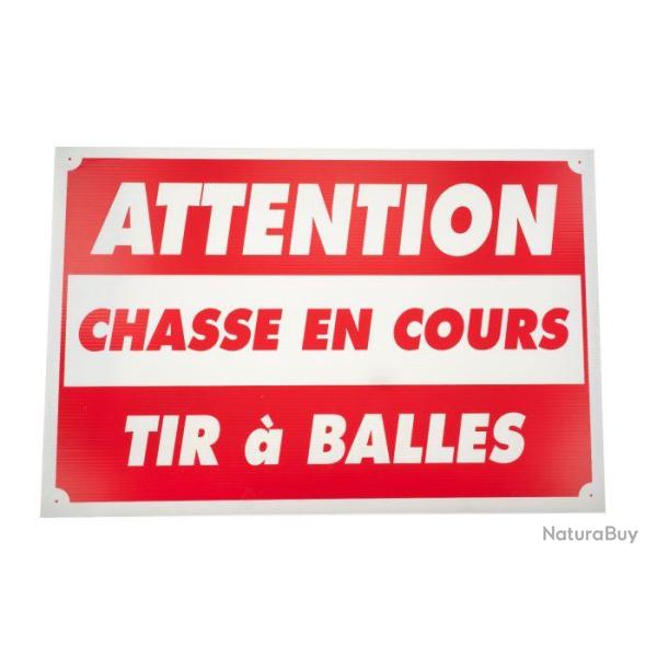 Panneau de signalisation Januel Chasse en cour tir � balle en polypropyl�ne  - 60 x 40 cm