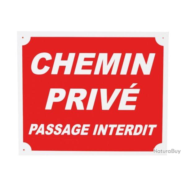 Panneau de signalisation Januel Chemin priv� passage interdit Alu - Alu