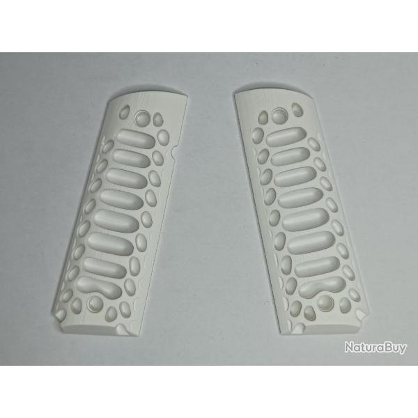 Paire de plaquettes 1911 Blanc Squelette